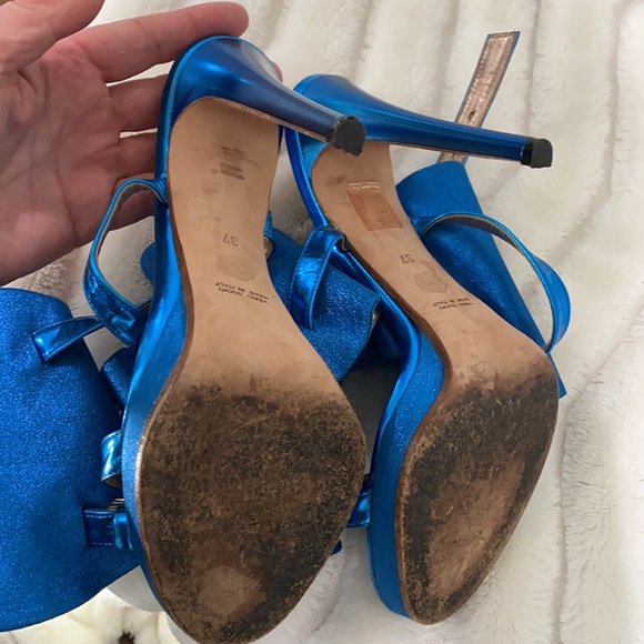 VIKTOR & ROLF Blue High Heel Bow Sandals size 37 - Picture 10 of 10